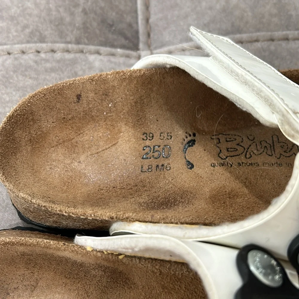 Birkenstock Birki White Madura Velcro Sandals Size 39/8 comfort - Picture 4 of 7